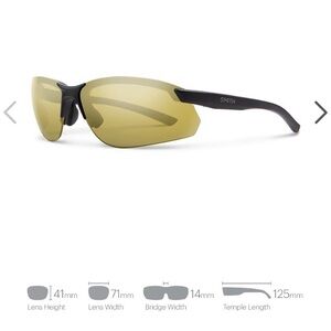 Smith Parallel 2 Max Polarized Sunglasses Matte Black and Gold Polarized Mirror